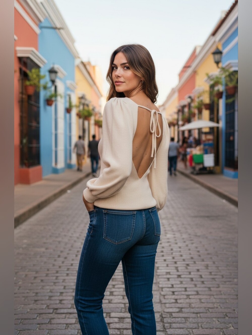 ba&sh Savannah Backless Sweater Size Xs In Creme